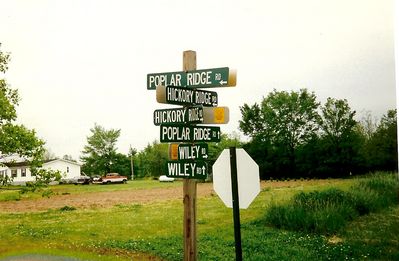 Sign, Sign, Everywhere a Sign
Sign post in Southern Illinois. 
